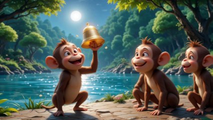 The Monkeys & The Bell | Fun Moral Story for Kids