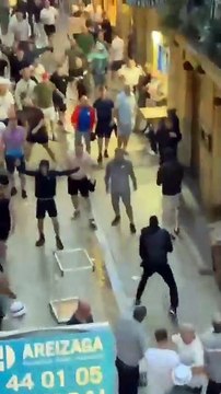 Confrontos Adeptos Tottenham e Manchester United em Bilbao