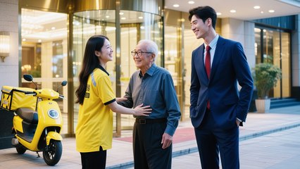 Kind Delivery Girl Helps CEO’s Grandpa 🏡
