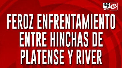 Feroz enfrentamiento entre hinchas de River y Platense deja varios heridos