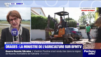 Orages: "Nous ne laisserons pas tomber les agriculteurs", affirme Annie Genevard, ministre de l'Agriculture et de la Souveraineté alimentaire