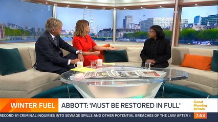 Diane Abbott: Starmer's winter fuel payment like Thatcher's poll tax