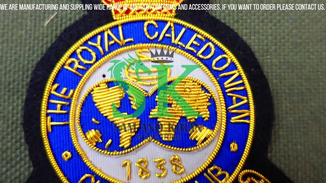 Hand Embroidered Blazer Badge, Custom Embroidery Patch, Royal Embroidered Crest Badge