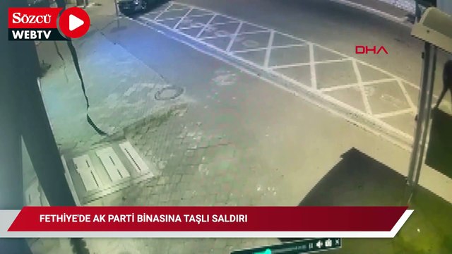 Fethiye'de AK Parti binasına taşlı saldırı