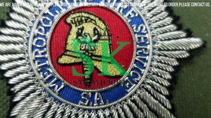 Silver Bullion Blazer Badges, Coldstream Guards Officers Embroidered Cap Badge