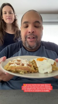 Ces gaufres salées sont incroyables 🤪🧇 #diabete #diabetique #petitdejeuner #matin #bonnejournee #couple #Couplegoals #obesite