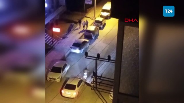 Kendisini takip eden sürücüyü ihbar etti; olay kamerada