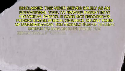 Hitler Speech in English