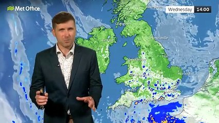 Met Office Wednesday afternoon weather forecast 21/05/2025
