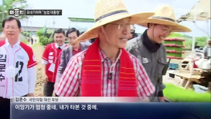 [마크맨]김문수, 박정희처럼 모내기 새참