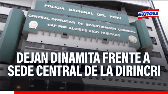 Desconocidos dejan dinamita frente a sede central de la Dirincri en el Cercado de Lima: Esto se sabe
