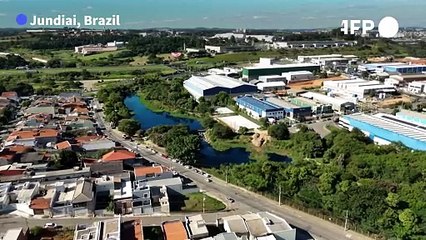 Dye spill threatens wildlife in Brazil after turning lake blue