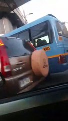 Conductor de 'rapidito' impacta en una avenida de Comayagüela