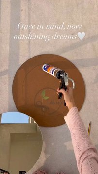 DIY Mirror Decor Tutorial via: @foliknotsReady to transform a plain mirror into a stunning home decor statement? This DIY mirror decor tutorial is your ultimate guide! Discover budget-friendly and easy mirror upgrade ideas that will elevate any room.