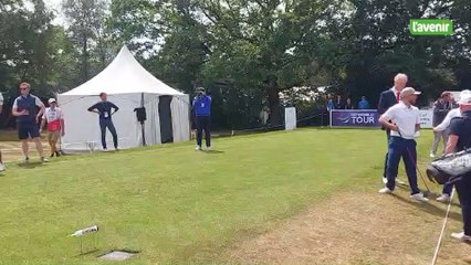 Eden Hazard en action lors du pro-am au Soudal Open