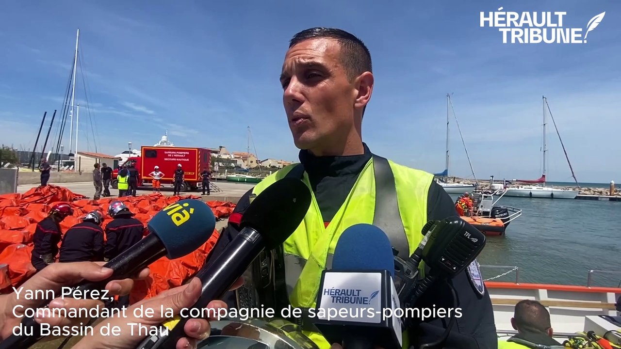 Reportage sur la simulation de marée noire à Frontignan