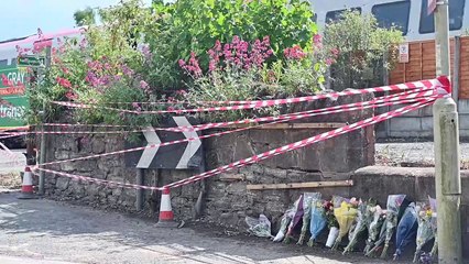 Floral tributes grow at site of Ludlow crash that killed two women