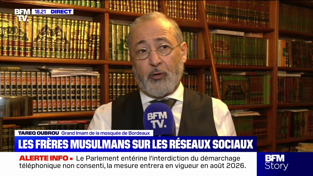 Frères musulmans: "C'est une organisation vieillissante qui n'a aucune influence sur les jeunes" explique Tareq Oubrou, grand imam de la mosquée de Bordeaux