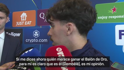 Vitinha: Balón de Oro para Dembéle y palo indirecto a Mbappé