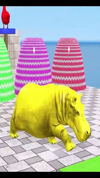 Fontain crossing Animal cartoon