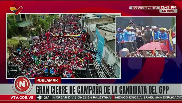 Neoespartanos desbordan las calles en el cierre de campaña de la candidata del GPP Marisel Velásquez