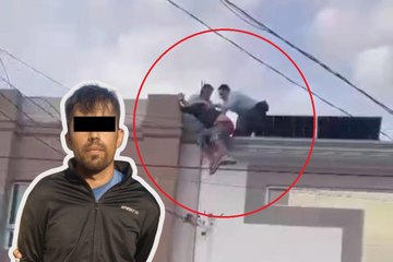 Policías evitan que un hombre se lance de azotea en Monterrey