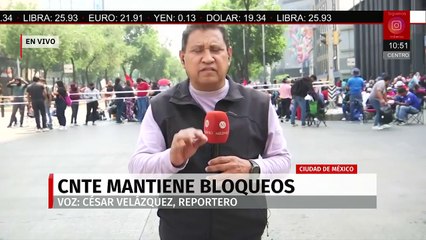 Maestros de la CNTE mantienen bloqueos por protesta entre Reforma e Insurgentes