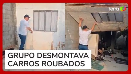 Vídeo mostra parede falsa usada para esconder desmanche ilegal de carros em SP