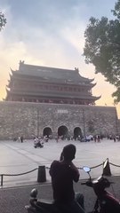 The roof of a 650-year-old drum tower in Anhui China collapsed. It was built during the Ming Dynasty in 1375