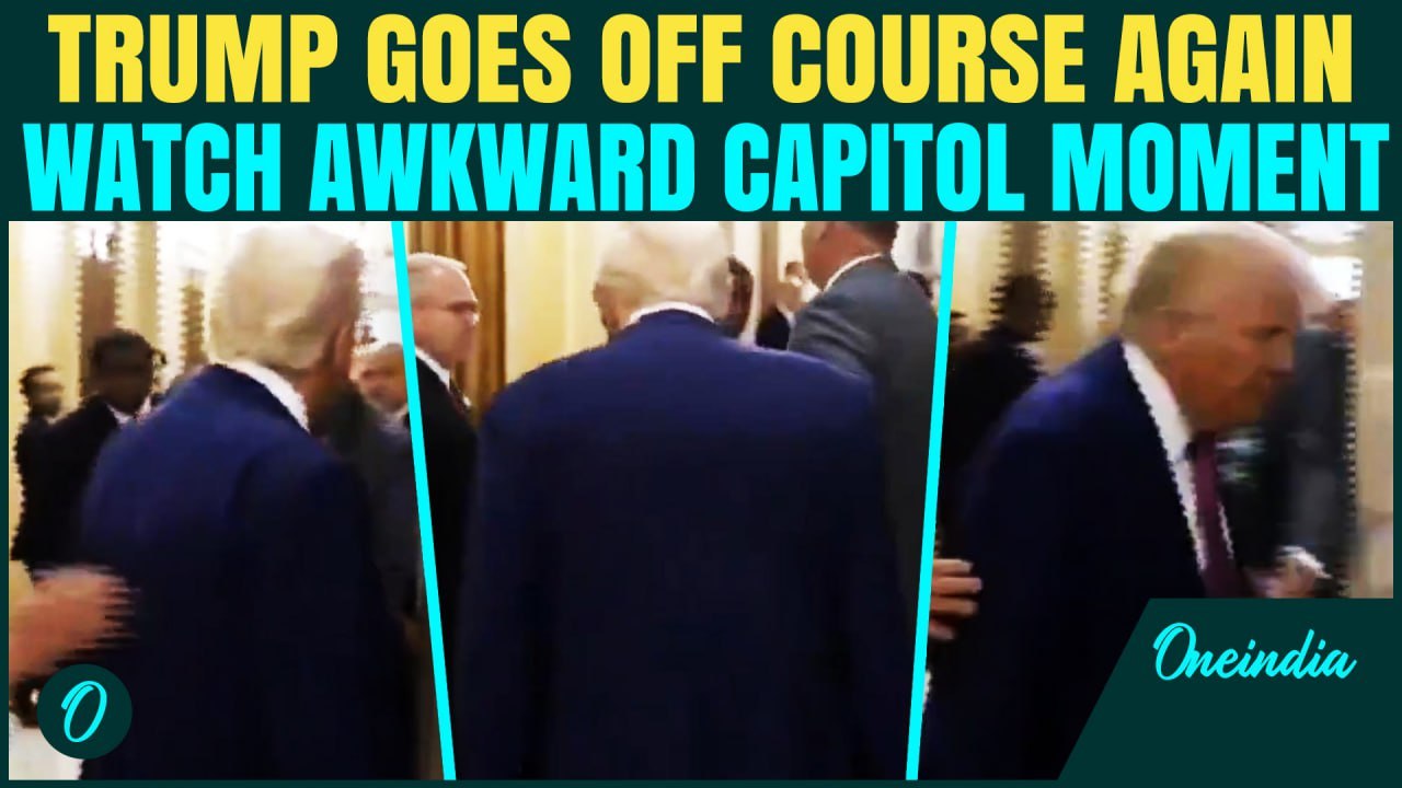 Trump Gets Lost at Capitol, Nearly Faceplants Into Wall— Internet Erupts Over Another Bizarre Moment