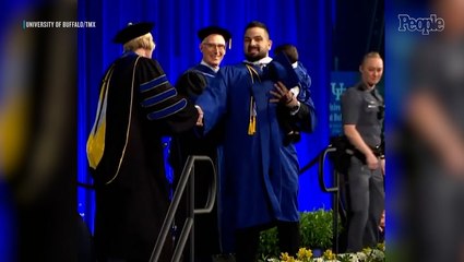 University at Buffalo Graduation Turns Chaotic as Police Chase Student Holding Baby Son Onstage