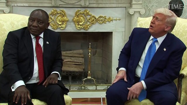 Trump Pushes False ‘White Genocide’ Claims in Tense Meeting With South African Leaders