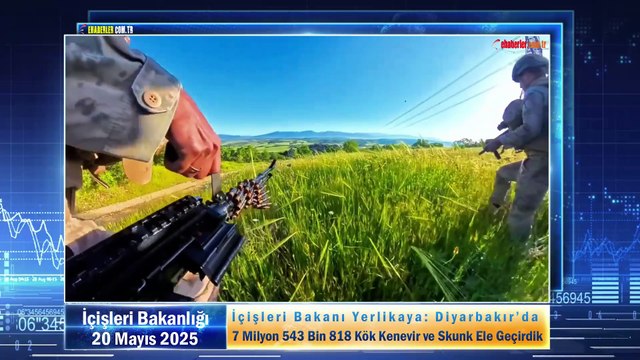 İçişleri Bakanı Yerlikaya: Diyarbakır’da 7 Milyon 543 Bin 818 Kök Kenevir ve Skunk Ele Geçirdik