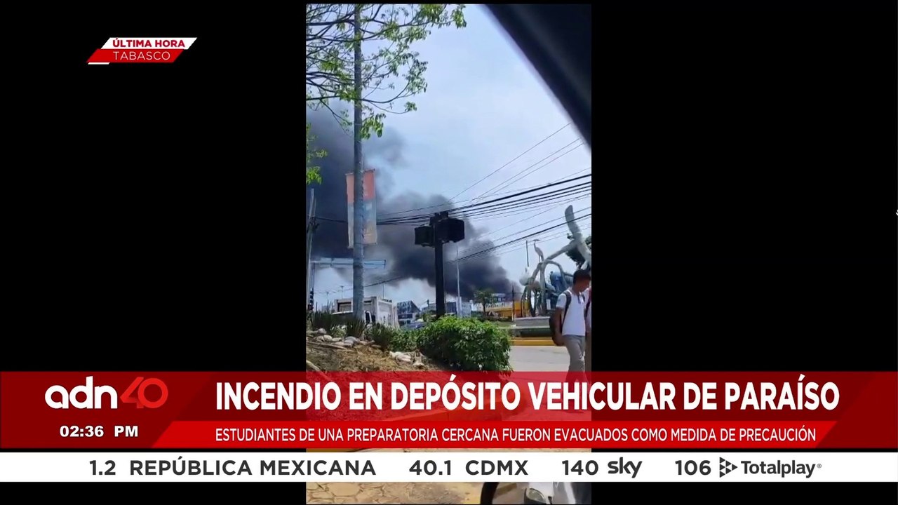 🚨¡Última Hora! Reportan un incendio en un depósito vehicular en Paraíso, Tabasco