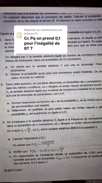 Question sur l'inégalité de Bienaymé Tchebychev.#proba #bac2025 #terminale #bienaymétchebychev
