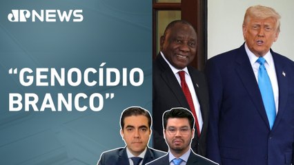 Trump constrange presidente a África do Sul em reunião nos EUA; Vilela e Kobayashi comentam