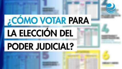 ¿Cómo votar para la elección del poder judicial?
