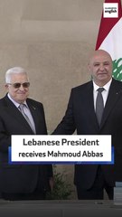 Lebanese President receives Mahmoud Abbas