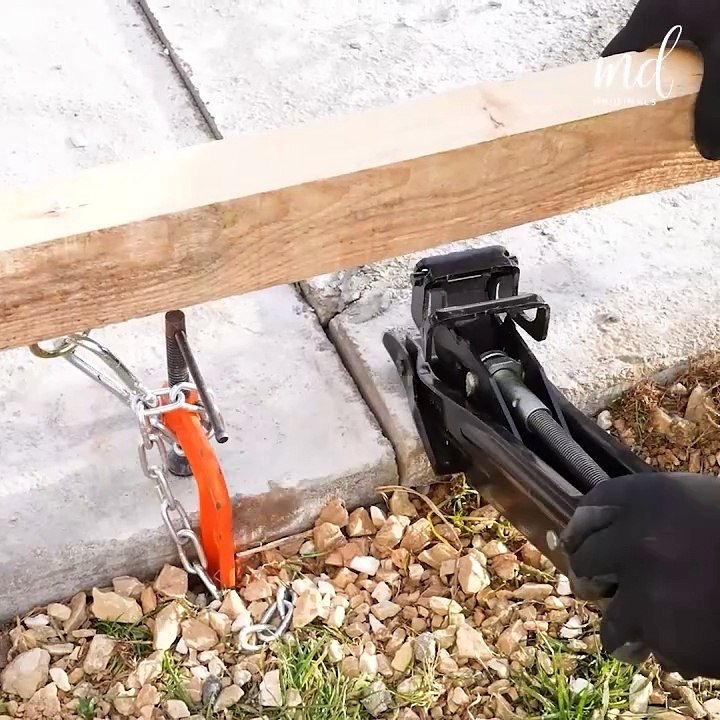 Repairing a sunken concrete pathway