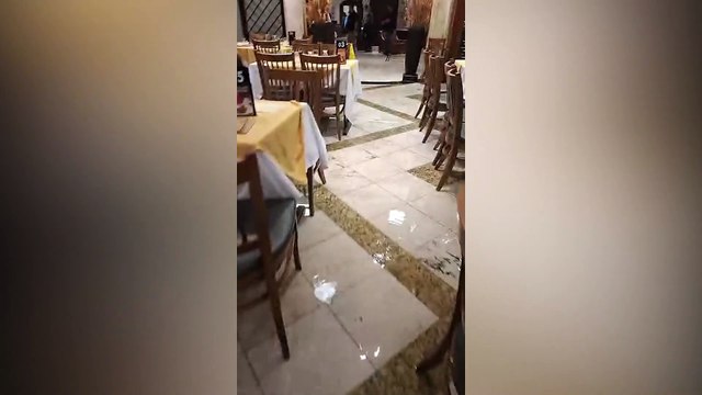 Temporal em Curitiba derruba teto do restaurante Madalosso