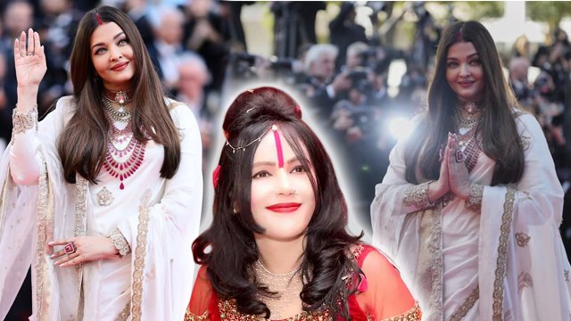 Cannes 2025:Aishwarya Rai Banarasi Saree पहन Sindoor किया फ्लॉन्ट,Red Carpet Look Public Reaction..