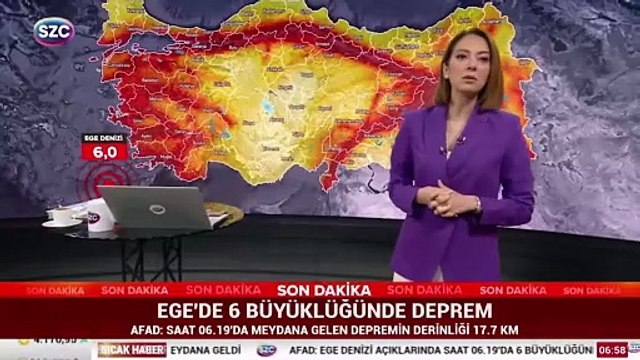 Ege'de 6.0 büyüklüğünde deprem