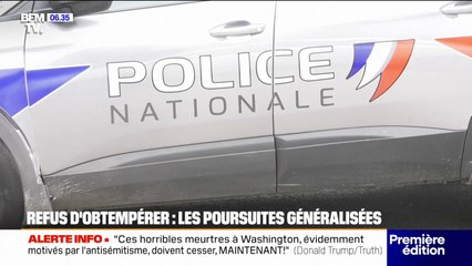 Refus d'obtempérer: les poursuites par les forces de l'ordre seront désormais généralisées