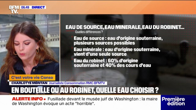 Eau minérale, eau de source ou eau du robinet: quel est le meilleur choix?