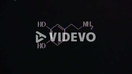Dopamine Chemical Formula Analog TV Glitch Noise Texture