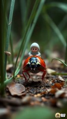 1-Year-Old Boy Rides a Ladybug #aianimation  #baby #shorts