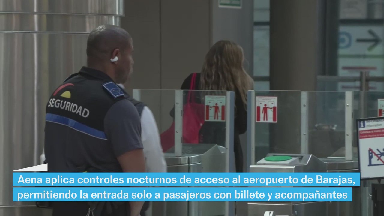 El primer día de control de acceso a Barajas