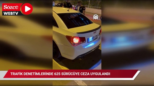 Trafik denetimlerinde 625 sürücüye ceza uygulandı