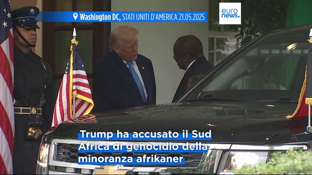 Casa Bianca, Trump accusa il Sud Africa di genocidio dei bianchi ricevendo il presidente Ramaphosa