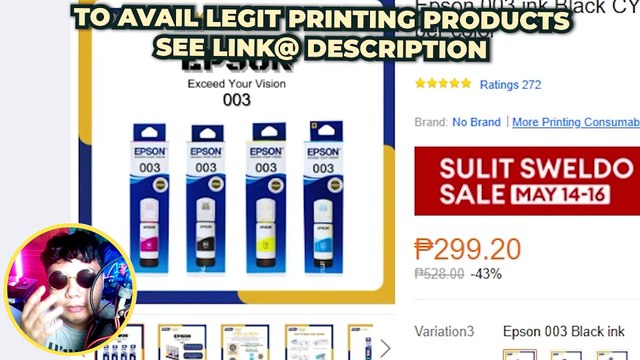 ITECH VINYL STICKER USING ORIGINAL DYE INK NO NEED NA BA GAMITAN NG PHOTO TOP?